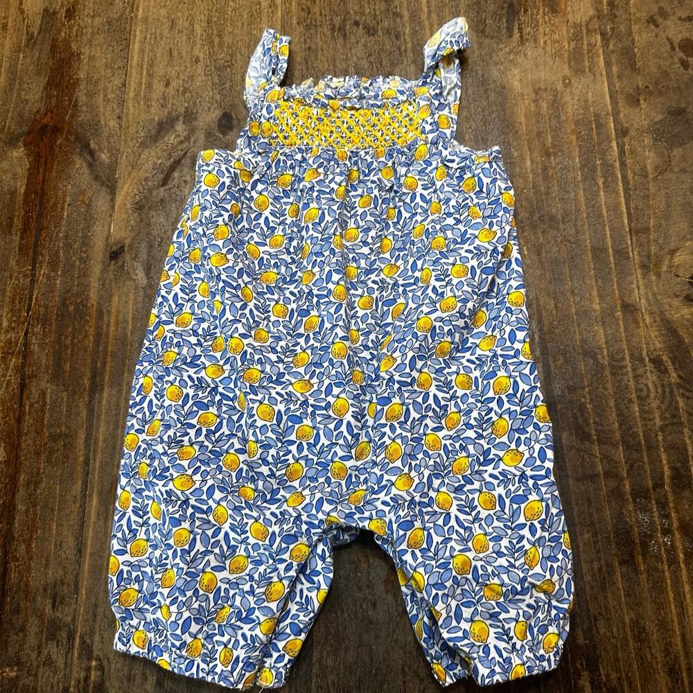 jojo maman bebe lemon romper sz 3-6 months